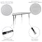 Flash Furniture 47.5 W, 48 L, 30.25 H, Chrome, Laminate, Particleboard, Plastic, Steel XU-GRP-16CH-A48-HCIRC-GY-T-A-GG - alternate 9